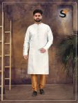 ATTRACTIVE JACQUARD MEN'S KURTA PAYJAMA PISTA