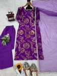 ATTRACTIVE JACQUARD SILK TOP BOTTOM WITH DUPATTA PARTY WEAR WHOLESALE PRICE ETHNIC GARMENT (4)