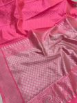 ATTRACTIVE LICHI SILK JACQUARD WORK SAREE WITH UNSTITCHED BLOUSE FESTIVAL WEAR WHOLESALE PRICE ETHNIC GARMENT (5)