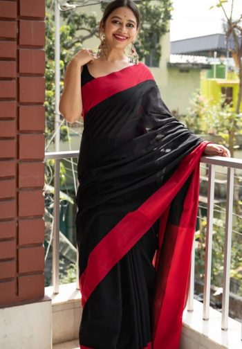 ATTRACTIVE LILAN SLAB JACQUARD WORK SAREE WITH UNSTITCHED BLOUSE