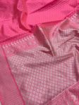 ATTRACTIVE LICHI SILK JACQUARD WORK SAREE WITH UNSTITCHED BLOUSE FESTIVAL WEAR WHOLESALE PRICE ETHNIC GARMENT (5)