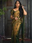 ATTRACTIVE LICHI SILK JACQUARD WORK SAREE WITH UNSTITCHED BLOUSE FESTIVAL WEAR WHOLESALE PRICE ETHNIC GARMENT (8)