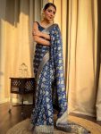 ATTRACTIVE LICHI SILK JACQUARD WORK SAREE WITH UNSTITCHED BLOUSE PARTY WEAR WHOLE SALE PRICE ETHNIC GARMENT (12)