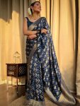 ATTRACTIVE LICHI SILK JACQUARD WORK SAREE WITH UNSTITCHED BLOUSE PARTY WEAR WHOLE SALE PRICE ETHNIC GARMENT (12)