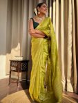 ATTRACTIVE LICHI SILK JACQUARD WORK SAREE WITH UNSTITCHED BLOUSE PARTY WEAR WHOLE SALE PRICE ETHNIC GARMENT (23)