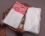 4ATTRACTIVE LICHI SILK JACQUARD WORK SAREE WITH UNSTITCHED BLOUSE PARTY WEAR WHOLESALE PRICE ETHNIC GARMENT (5)