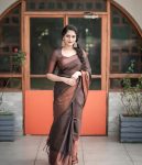ATTRACTIVE LICHI SILK JACQUARD WORK SAREE WITH UNSTITCHED BLOUSE PARTY WEAR WHOLESALE PRICE ETHNIC GARMENT (9)