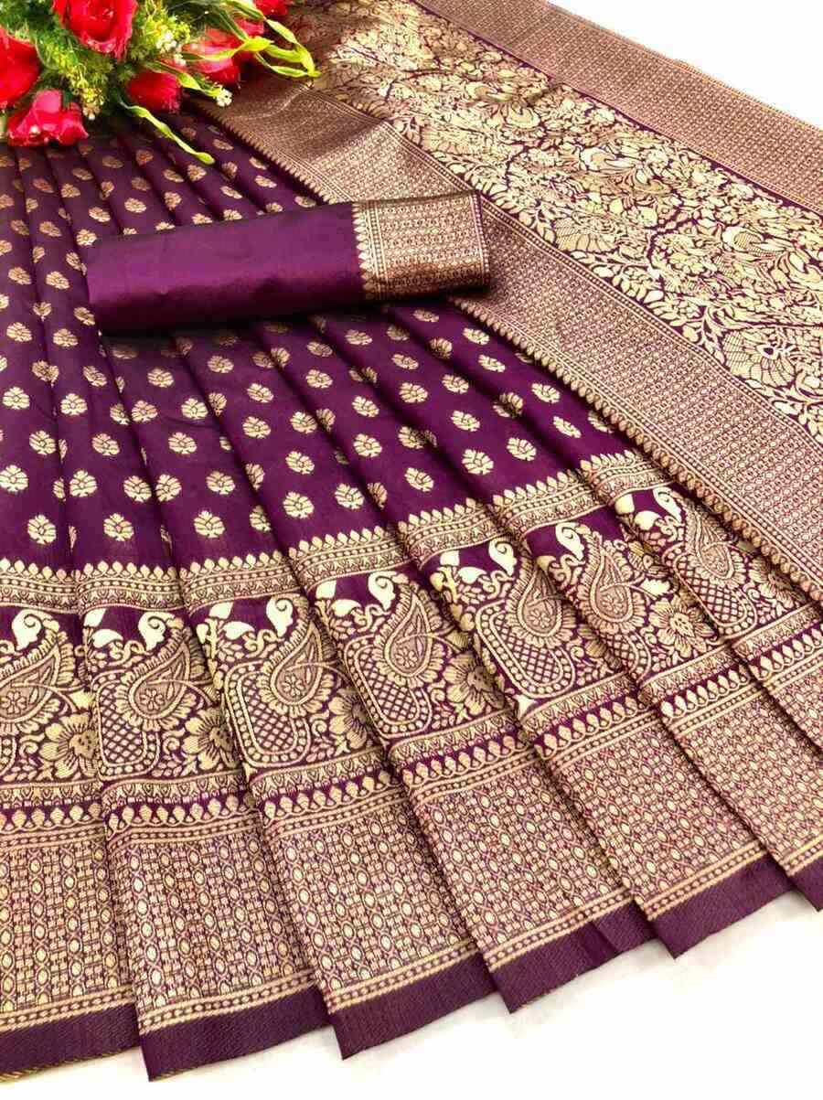 ATTRACTIVE LICHI SILK JACQUARD WORK SAREE WITH UNSTITCHED BLOUSE PARTY WEAR WHOLESALE PRICE ETHNIC GARMENT (6)