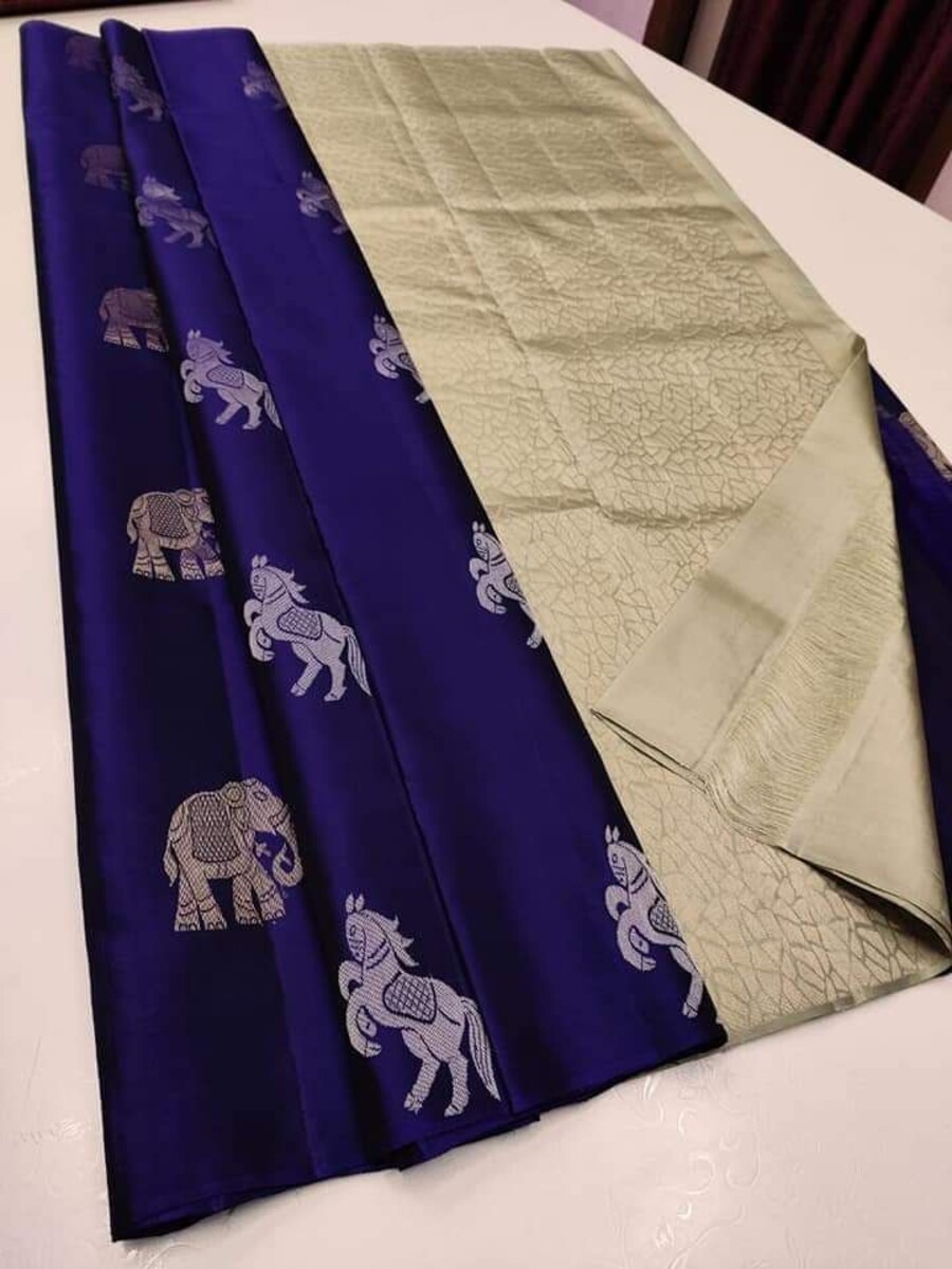 ATTRACTIVE LICHI SILK JACQUARD WORK SAREE WITH UNSTITCHED BLOUSE SEASONABLE WEAR WHOLESALE PRICE ETHNIC GARMENT (4)