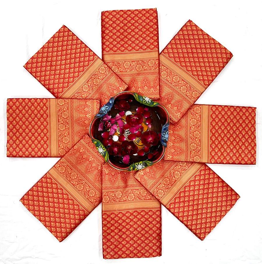 ATTRACTIVE LICHI SILK JACQUARD WORK SAREE WITH UNSTITCHED BLOUSE WEDDING WEAR WHOLESALE PRICE ETHNIC GARMENT (1)