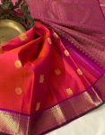 ATTRACTIVE LICHI SILK JACQUARD WORK SAREE WITH UNSTITCHED BLOUSE WEDDING WEAR WHOLESALE PRICE ETHNIC GARMENT (7)