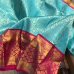 ATTRACTIVE LICHI SILK JACQUARD WORK SAREE WITH UNSTITCHED BLOUSE WEDDING WEAR WHOLESALE PRICE ETHNIC GARMENT (14)