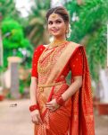 ATTRACTIVE LICHI SILK JACQUARD WORK SAREE WITH UNSTITCHED BLOUSE WEDDING WEAR WHOLESALE PRICE ETHNIC GARMENT (4)