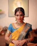 ATTRACTIVE LICHI SILK JACQUARD WORK SAREE WITH UNSTITCHED BLOUSE WEDDING WEAR WHOLESALE PRICE ETHNIC GARMENT (2)