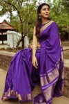 ATTRACTIVE LICHI SILK JACQUARD WORK SAREE WITH UNSTITCHED BLOUSE WEDDING WEAR WHOLESALE PRICE ETHNIC GARMENT (4)