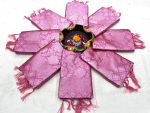 ATTRACTIVE LICHI SILK JACQUARD WORK SASREE WITH UNSTICHED BLOUSE FESTIVAL WEAR WHOLESALE PRICE ETNIC GARMENT (6)
