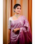 ATTRACTIVE LICHI SILK JACQUARD WORK SASREE WITH UNSTICHED BLOUSE FESTIVAL WEAR WHOLESALE PRICE ETNIC GARMENT (6)