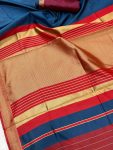 ATTRACTIVE LICHI SILK ORGANIC BANARASI SAREE WITH UNSTITCHED BLOUSE CASUAL WEAR WHOLESALE PRICE ETHNIC GARMENT (5)