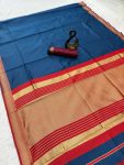 ATTRACTIVE LICHI SILK ORGANIC BANARASI SAREE WITH UNSTITCHED BLOUSE CASUAL WEAR WHOLESALE PRICE ETHNIC GARMENT (5)
