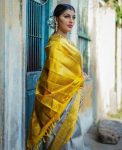 ATTRACTIVE LICHI SILK ORGANIC BANARASI SAREE WITH UNSTITCHED BLOUSE WEDDING WEAR WHOLESALE PRICE ETHNIC GARMENT (16)