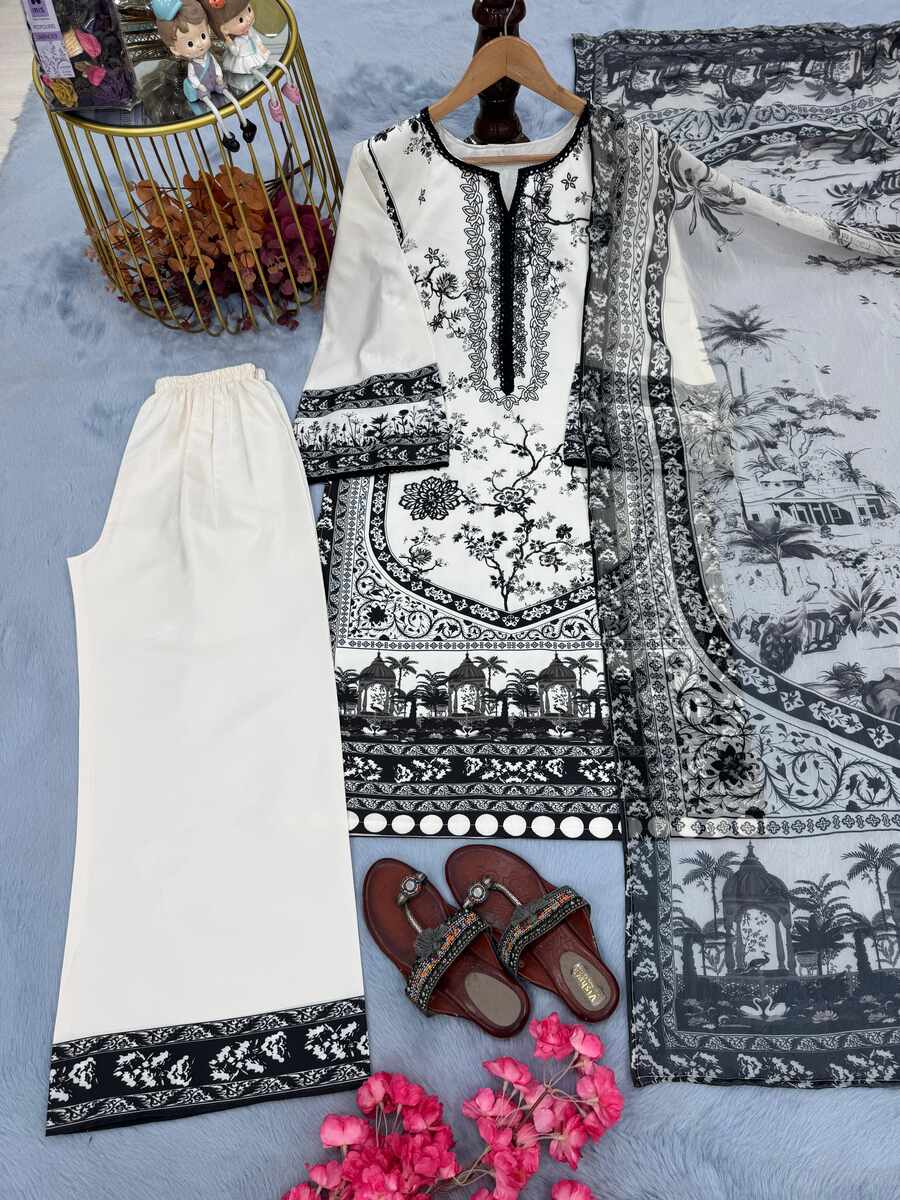 ATTRACTIVE MALAI SATIN DIGITAL PRINT WORK TOP PALAZZO WITH DUPATTA FORMAL WEAR WHOLESALE PRICE ETHNIC GARMENT (10)