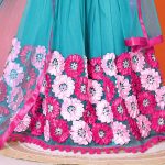 ATTRACTIVE NET JACQUARD EMBROIDERY WORK KID’S LEHENGA CHOLI WITH DUPATTA WEDDING WEAR WHOLESALE PRICE ETHNIC GARMENT (37)