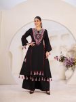 ATTRACTIVE RAYON THREAD AND REAL MIRROR WITH TASSELS AND FANCY LACE WORK CO-ORD SET PARTY WEAR WHOLESALE PRICE ETHNIC GARMENT (11)