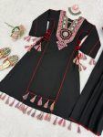 ATTRACTIVE RAYON THREAD AND REAL MIRROR WITH TASSELS AND FANCY LACE WORK CO-ORD SET PARTY WEAR WHOLESALE PRICE ETHNIC GARMENT (11)