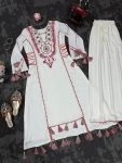 ATTRACTIVE RAYON THREAD AND REAL MIRROR WITH TASSELS AND FANCY LACE WORK CO-ORD SET PARTY WEAR WHOLESALE PRICE ETHNIC GARMENT (17)