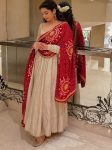 ATTRACTIVE ROMAN SILK LACE BORDER WORK GOWN BOTTOM WITH DUPATTA PARTY WEAR WHOLESALE PRICE ETHNIC GARMENT (2)