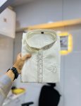 ATTRACTIVE ROMAN SILK VAL-MOTI HAND WORK KURTA PAYJAMA PARTY WEAR WHOLESALE PRICE ETHNIC GARMENT (5)