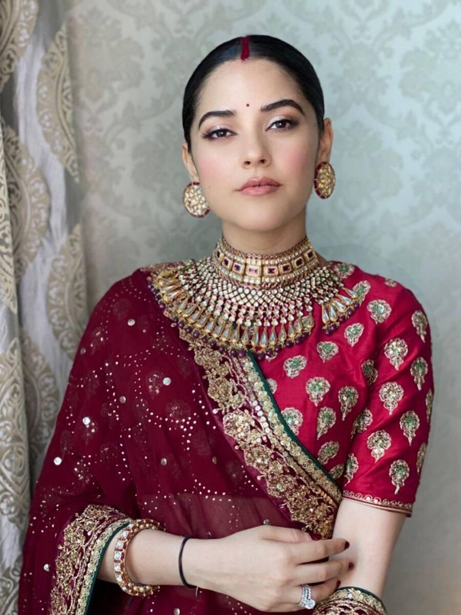 ATTRACTIVE SATIN GEORGETTE ZARI & SEQUENCE WORK LEHENGA CHOLI WITH DUPATTA WEDDING WEAR WHOLESALE PRICE ETHNIC GARMENT (1)