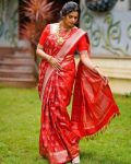 ATTRACTIVE SOFT LICHI SILK JACQUARD WORK SAREE WITH UNSTITCHED BLOUSE WEDDING WEAR WHOLESALE PRICE ETHNIC GARMENT (9)