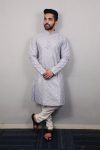 ATTRACTIVE SOFT SILK SILVER AND MATE SEQUENCE WITH EMBROIDERY WORK KURTA PAYJAMA LAVENDER