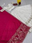 ATTRACTIVE VICHITRA SILK EMBROIDERY THREAD & SEQUENCE WORK LEHENGA CHOLI WITH DUPATTA PARTY WEAR WHOLESALE PRICE ETHNIC GARMENT (2)
