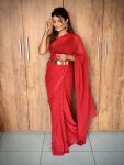 ATTRACTIVE VISCOSE WEAVING ZARI WORK READY TO WEAR SAREE WITH UNSTITCHED BLOUSE CASUAL WEAR WHOLESALE PRICE ETHNIC GARMENT (32)
