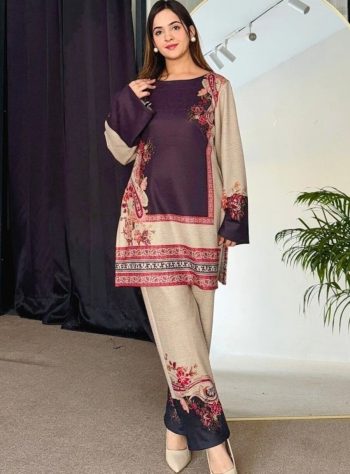 ATTRACTIVFE CREPE DIGITAL PRINT WORK CO-ORD SET