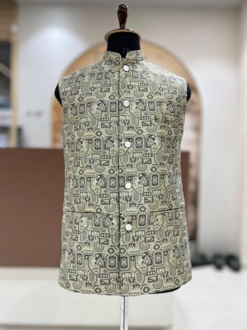 ATTRCATIVE JACQUARD JACKET  LEMON