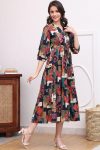 ATTRCTIVE RAYON PRINTED WORK ONE PIECE DRESS CASUAL WEAR WHOLESALE PRICE ETHNIC GARMENT (13)