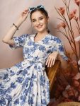 ATTRCTIVE RAYON PRINTED WORK ONE PIECE DRESS CASUAL WEAR WHOLESALE PRICE ETHNIC GARMENT (16)