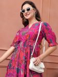 ATTRCTIVE RAYON PRINTED WORK ONE PIECE DRESS CASUAL WEAR WHOLESALE PRICE ETHNIC GARMENT (3)
