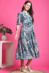 ATTRCTIVE RAYON PRINTED WORK ONE PIECE DRESS CASUAL WEAR WHOLESALE PRICE ETHNIC GARMENT (8)
