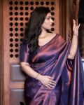 ATTRECTIVE SOFT LICHI SILK JACQUARD WORK SAREE WITH UNSTITCHED BLOUSE FESTIVAL WEAR WHOLESALE PRICE ETHNIC GARMENT (2)