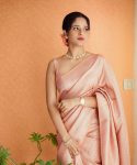 ATTRECTIVE SOFT LICHI SILK JACQUARD WORK SAREE WITH UNSTITCHED BLOUSE PARTY WEAR WHOLESALE PRICE ETHNIC GARMENT (3)
