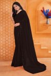 BOLLY WOOD GEORGETTE EMBROIDERY DUAL SEQUENCE WORK LACE SAREE WITH UNSTITCHED BLOUSE PARTY WEAR WHOLESALE PRICE ETHNIC GARMENT (23)