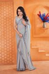 BOLLY WOOD GEORGETTE EMBROIDERY DUAL SEQUENCE WORK LACE SAREE WITH UNSTITCHED BLOUSE PARTY WEAR WHOLESALE PRICE ETHNIC GARMENT (3)