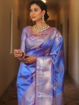 BOLLYWOOD BANARASI SILK WEAVING WORK SAREE WITH UNSTITCHED BLOUSE WEDDING WEAR WHOLESALE PRICE ETHNIC GARMENT (40)