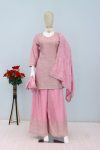BOLLYWOOD CHINON EMBROIDERY WORK TOP PALAZZO WITH DUPATTA CASUAL WEAR WHOLESALE PRICE ETHNIC GARMENT (38)