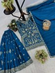BOLLYWOOD CHINON SILK EMBROIDERY AND SEQUENCE WORK TOP PALAZZO WITH DUPATTTA WEDDING WEAR WHOLESALE PRICE ETHNIC GARMENT (2)