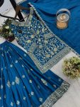 BOLLYWOOD CHINON SILK EMBROIDERY AND SEQUENCE WORK TOP PALAZZO WITH DUPATTTA WEDDING WEAR WHOLESALE PRICE ETHNIC GARMENT (2)